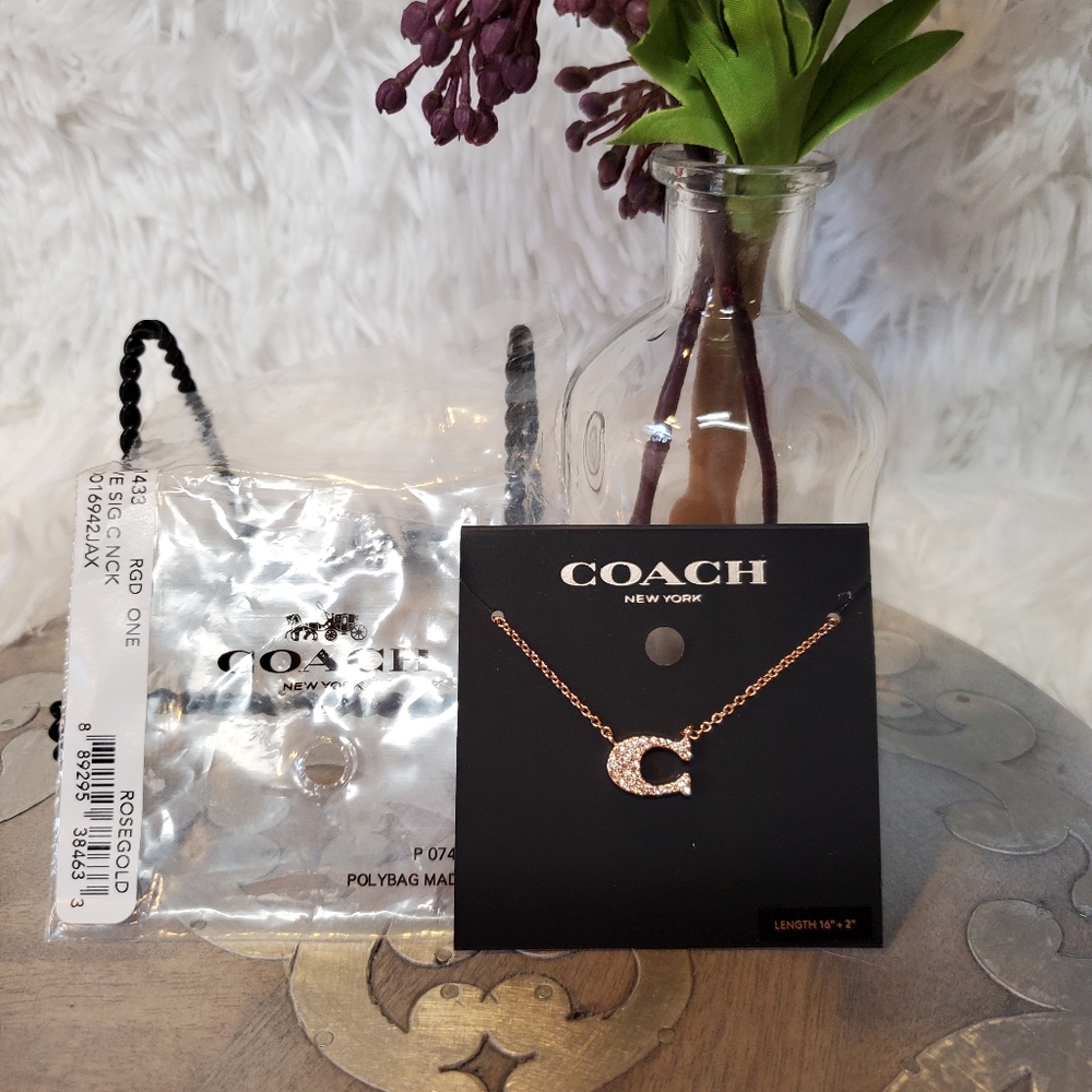 Coach Pave Signature 'C' in Rose Gold